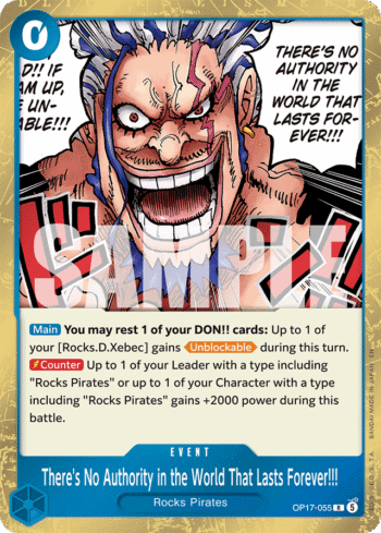There's No Authority in the World That Lasts Forever!!! OP17-055 - The World's Strongest Warriors - Rare