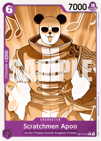Scratchmen Apoo (Pandaman Art) OP17-070 - The World's Strongest Warriors - Common