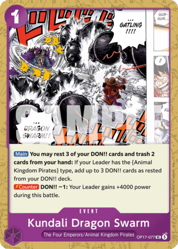 Kundali Dragon Swarm OP17-077 - The World's Strongest Warriors - Uncommon