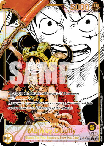 Monkey.D.Luffy OP17-079 - The World's Strongest Warriors - Manga Alternate Art Leader