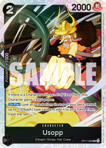 Usopp OP17-080 - The World's Strongest Warriors - Super Rare