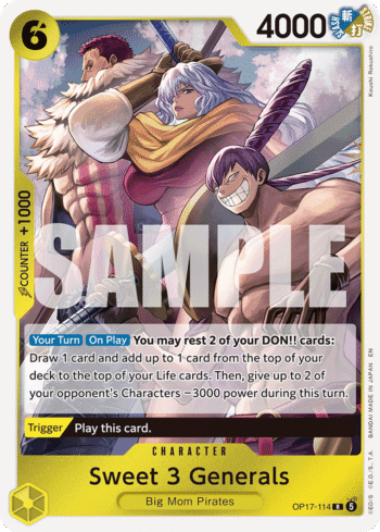 Sweet 3 Generals OP17-114 - The World's Strongest Warriors - Rare