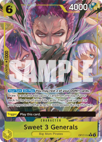 Sweet 3 Generals OP17-114 - The World's Strongest Warriors - Alternate Art Rare