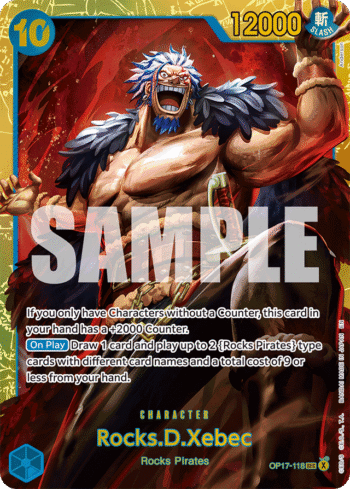 Rocks.D.Xebec OP17-118 - The World's Strongest Warriors - Secret Rare